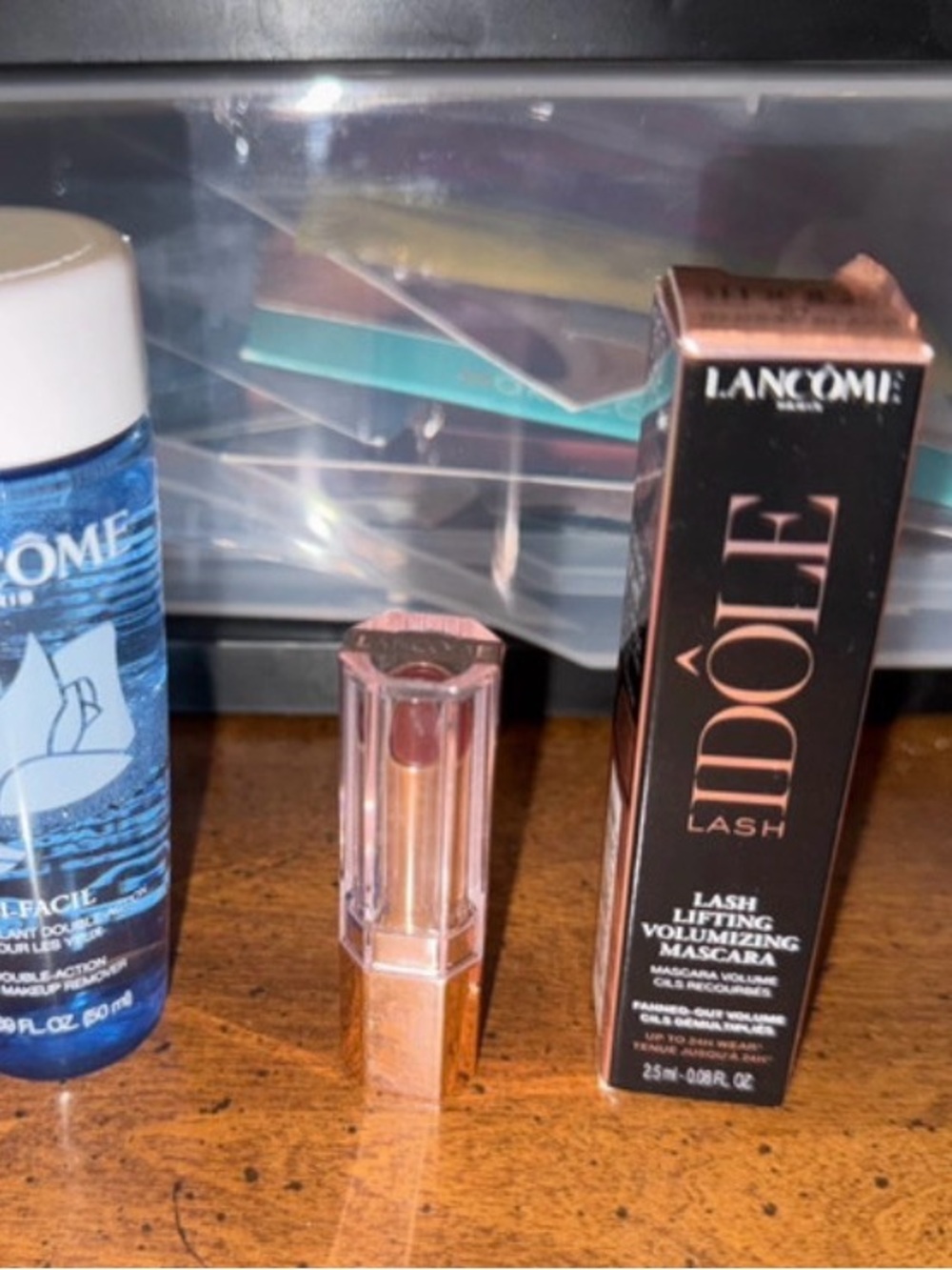 Lancome Travel Size Lipstick & Mascara,Makeup Remover Set